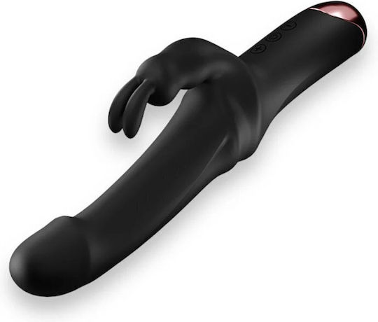 SMD Bunnie Hero, Clitoral Stimulation and G Spot Vibrator 2-in1, με 10 Vibrating Modes Mini Δονητής Rabbit 10cm Μαύρος