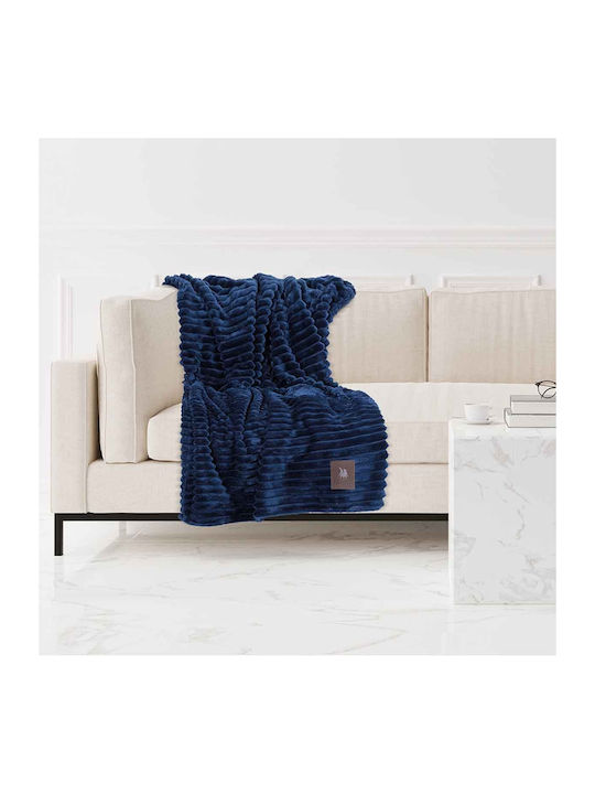 Greenwich Polo Club 3487 Κουβέρτα Fleece Καναπέ 130x170εκ. Blue