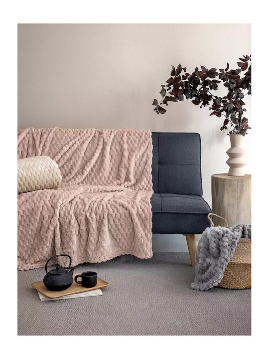Palamaiki Aster Fleece Single Blanket 160x220cm Beige