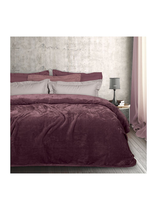 Das Home 1347 Samtige Einzelbettdecke 160x220cm Rosa