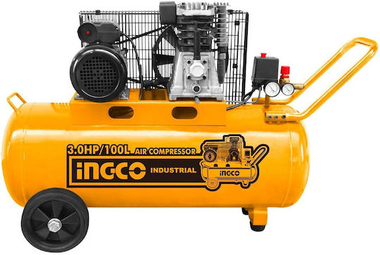Ingco Air Compressors 96dB with Power 3hp and Airtank 100lt AC301008E