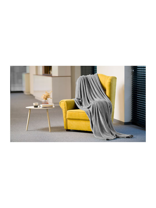 Teesa Κουβέρτα Fleece Μονή 150x200εκ. Grey