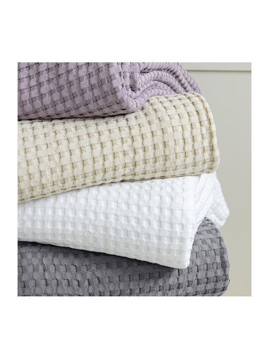 Nima Comfy Pique Blanket Single 160x240cm Snow White
