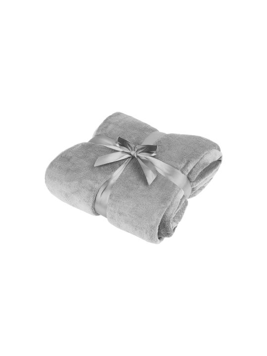 Teesa Κουβέρτα Fleece Διπλή 200x220εκ. Gray