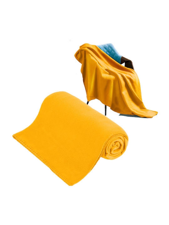 Teesa Κουβέρτα Fleece Καναπέ 130x150εκ. Yellow