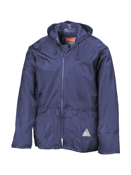 Result Waterproof and Windproof Jacket Work Blue with Detachable Hood