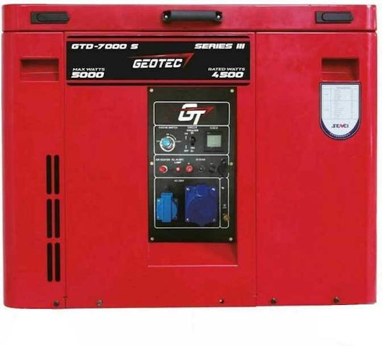 Geotec GTD 13000S Elektrischer Start Leise Generators Erdöl mit Kickstart, Rädern und maximaler Leistung 13kVA