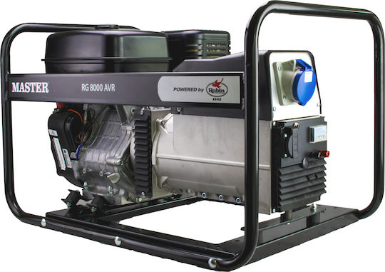 Master RG 8000 3PH AVR Generators Benzin mit Kickstart und maximaler Leistung 8.2kVA mit Robin EX40-Motor