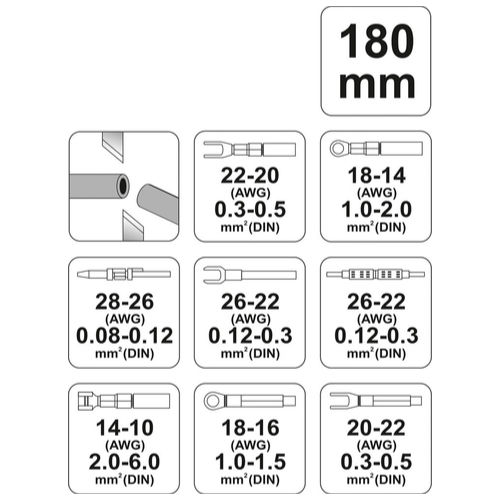 Yato Πένσα Απογύμνωσης Καλωδίων με Μήκος 180mm