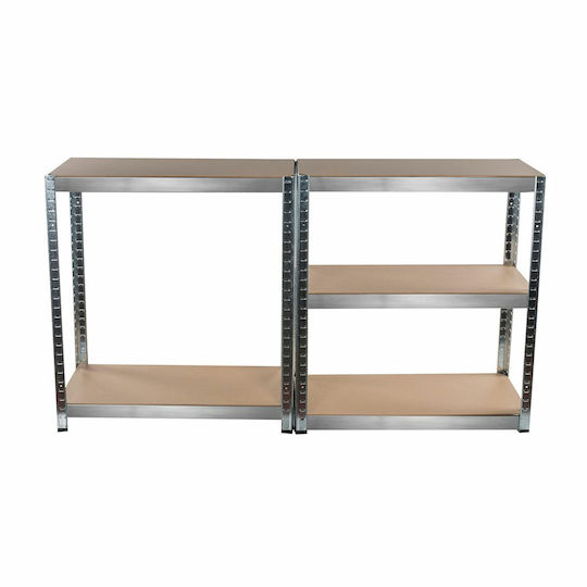 Kinzo Industrial Type Galvanized Rack with 5 Shelves 172x75x30 cm Shelf Dexion 75x75x75cm 17869