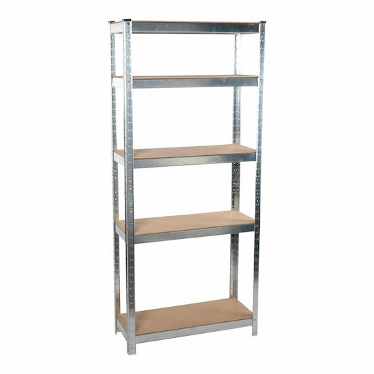 Kinzo Industrial Type Galvanized Rack with 5 Shelves 172x75x30 cm Shelf Dexion 75x75x75cm 17869