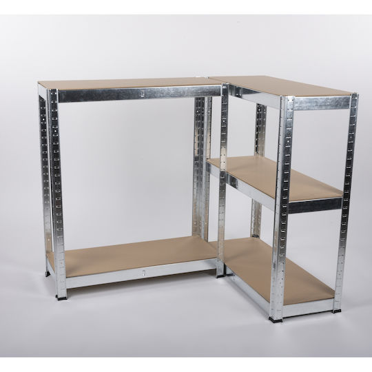 Kinzo Industrial Type Galvanized Rack with 5 Shelves 172x75x30 cm Shelf Dexion 75x75x75cm 17869
