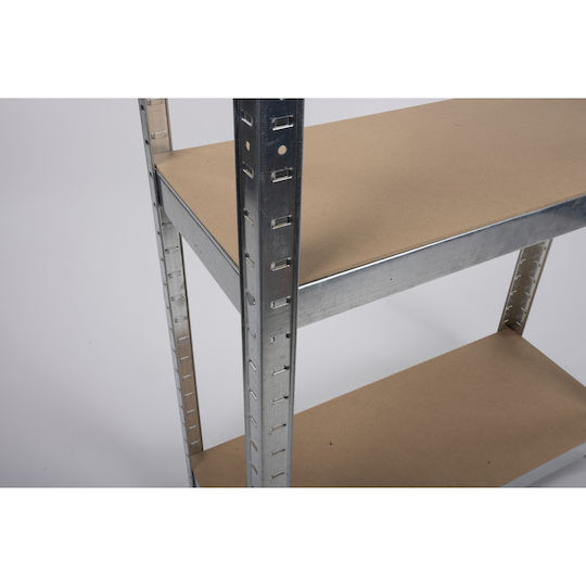 Kinzo Industrial Type Galvanized Rack with 5 Shelves 172x75x30 cm Shelf Dexion 75x75x75cm 17869