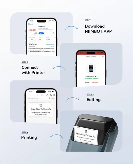 Niimbot Label Printer USB, Bluetooth