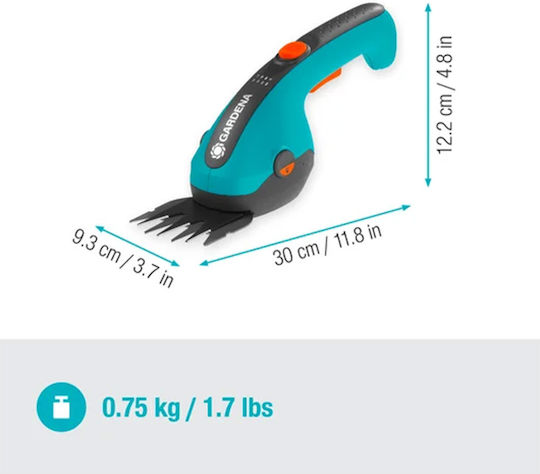 Gardena ClassicCut Li Battery Hedge Trimmer 3.6V with 1 Battery with Blade Length 8cm