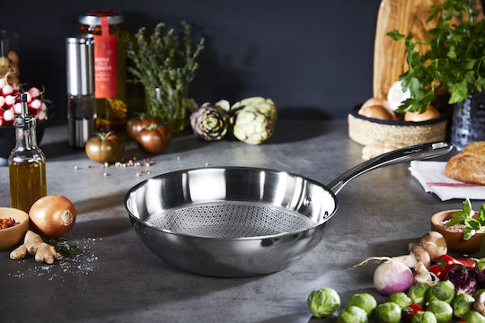 Tefal Eternal Mesh Pan Mit Deckel aus Edelstahl mit Keramikbeschichtung 24cm