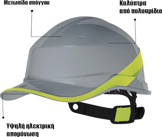 Delta Plus Diamond V Cască Șantier de construcții Gri