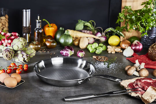 Tefal Eternal Mesh Pan Mit Deckel aus Edelstahl mit Keramikbeschichtung 24cm