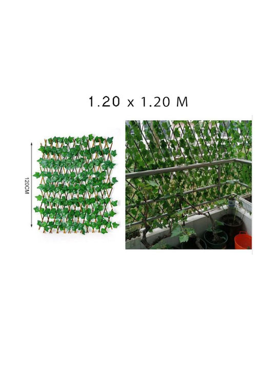 Artificial Foliage in Trellis Ivy 1.2x1.2m Ivy 120cm Green Plastic