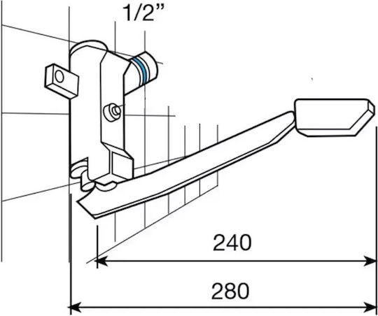 River Wand-Kaltwasser-Fußventil R502283 Fußpedal-Ventil