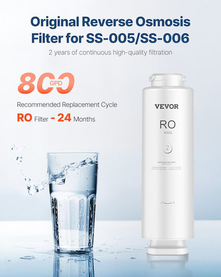 Vevor Reverse Osmosis System Replacement Under Sink Water Filter Ss-006