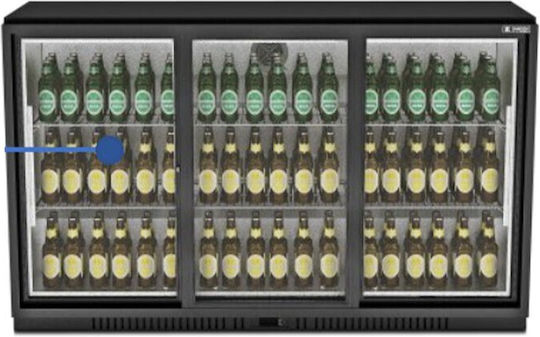 Sanden Intercool Ψυγείο Back Bar 330lt με Τρεις Πόρτες Υ95xΠ140xΒ57cm