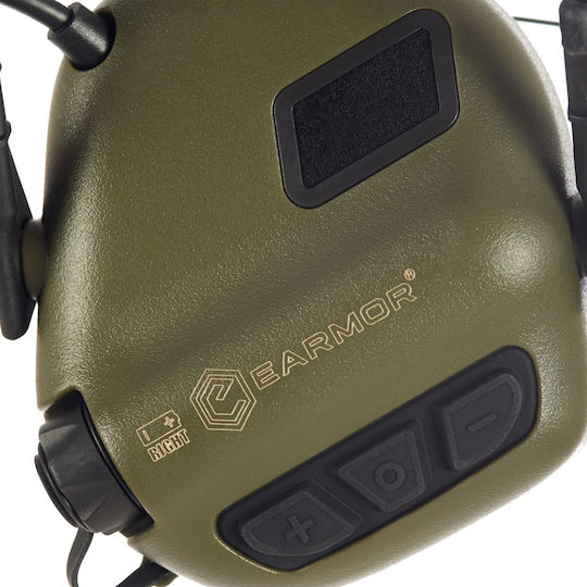 Earmor M32 Electronic Earmuffs with Band Foliage Green