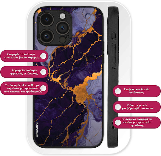 Sonique Marble Series Hülle für Samsung Galaxy Z Flip 6 Lila