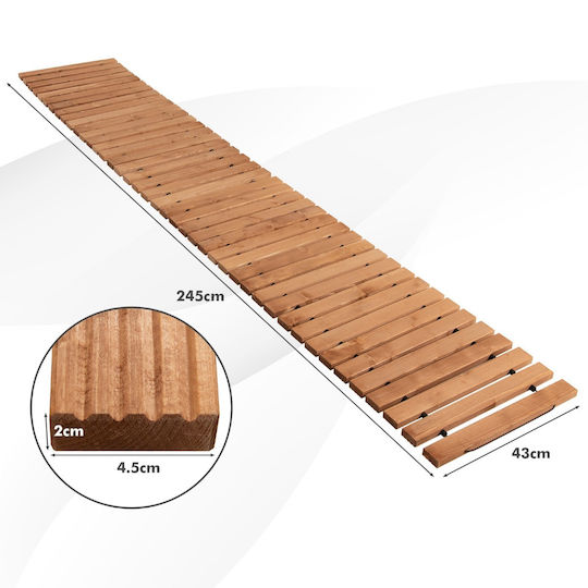 Costway Wood Pathway for Garden Flooring 245x43cm
