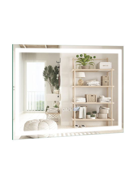 Costway Bathroom Mirror Led Touch 60x40cm Silver