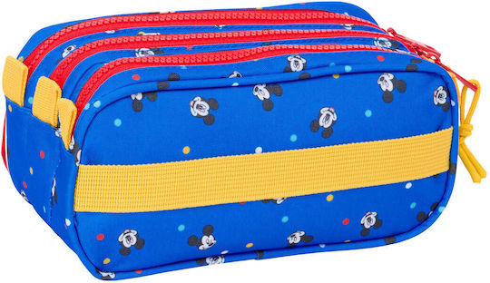 Mickey Mouse Clubhouse Federmäppchen mit 3 Fächern Blau