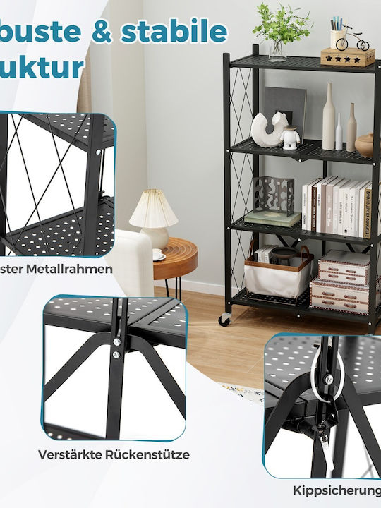 Costway Rollbar Kleiderständer Teleskopisch Schwarz