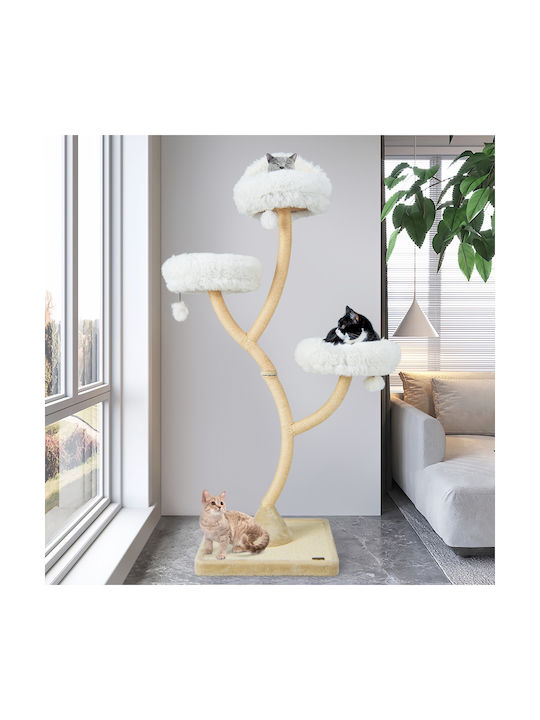 Costway Kratzbaum Katzenbäume Beige 59x59x178cm
