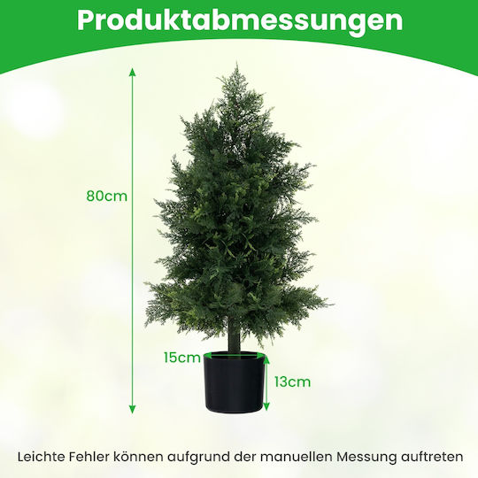Costway Artificial Cedar Tree Realistic Leaves Durable Pot Indoor Outdoor Decoration Hz10234