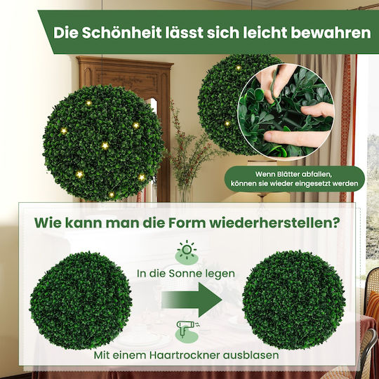 Costway Künstliche Buchsbaumkugeln PE Material Innen- und Außendekoration Hz10291-m