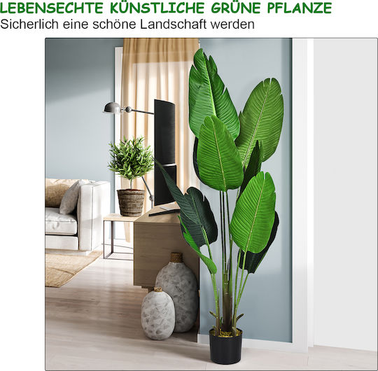 Costway Künstliche Pflanze Künstliche Grünpflanze 160 cm Tropische Palme Künstliche Monstera Schlangenpflanze Hz10194 Costway Künstliche Pflanze Künstliche Grünpflanze 160 cm Tropische Palme Künstliche Monstera Schlangenpflanze Hz10194