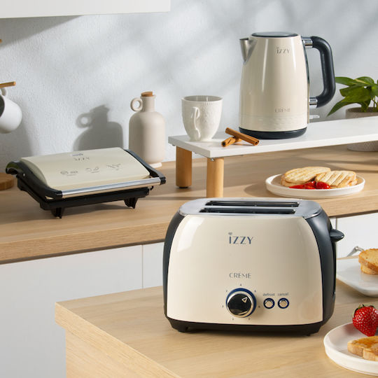 Izzy T-232 222959 Toaster 2 Slots 800W Beige