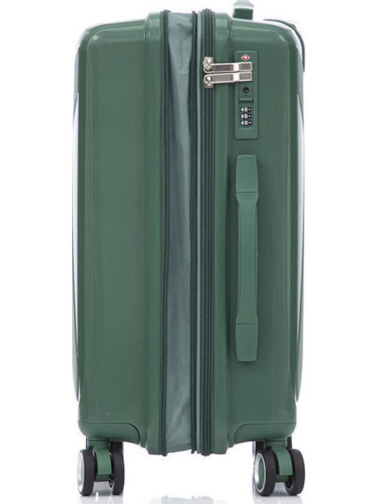 RCM Reise Koffer Kabine Hart Grün mit 4 Räder Höhe 55cm