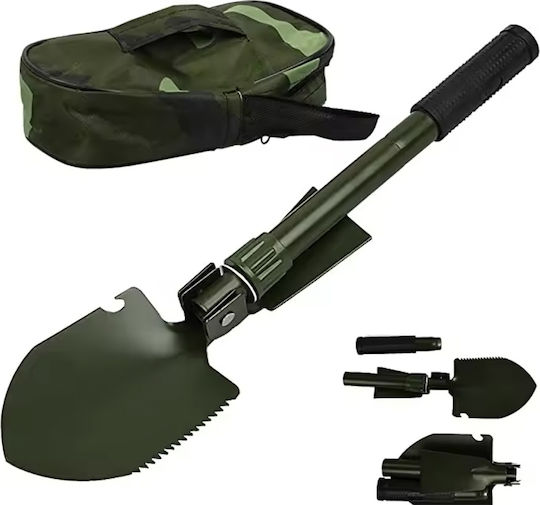 Pufo Army 40 Cm Folding Multifunctional Shovel Camping Fishing Green