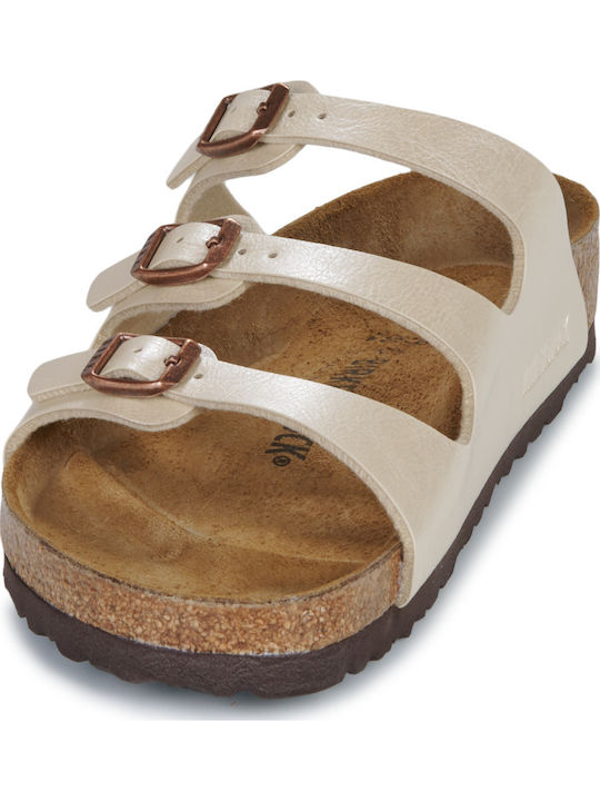 Florida Bf Graceful Flache Sandalen für Damen Beiges Regelmäßige Passform