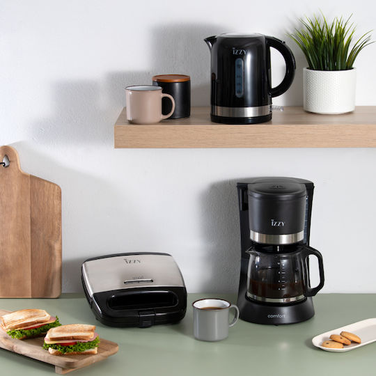 Izzy Smart K-77 Τοστιέρα για 2 Τοστ 800W Inox