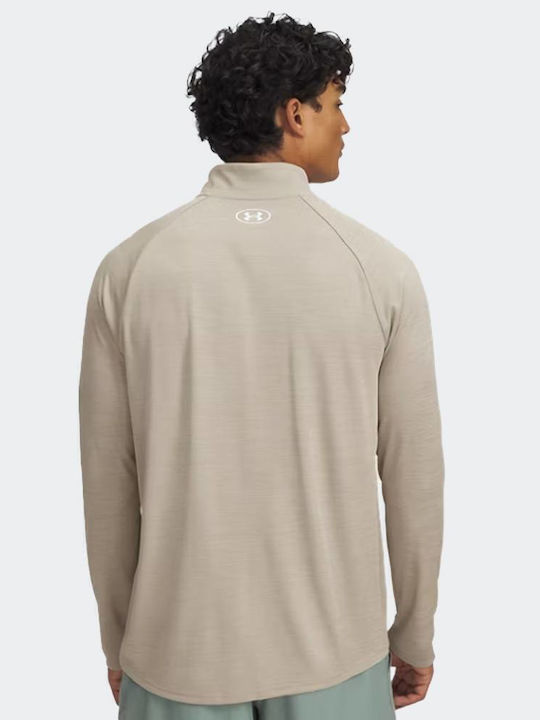 Athletic Long Sleeve Khaki Blouse