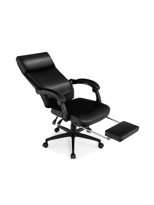 Exekutive mit Armlehnen Black Velvet-Black Metal Costway Exekutive mit Armlehnen Black Velvet-Black Metal Costway