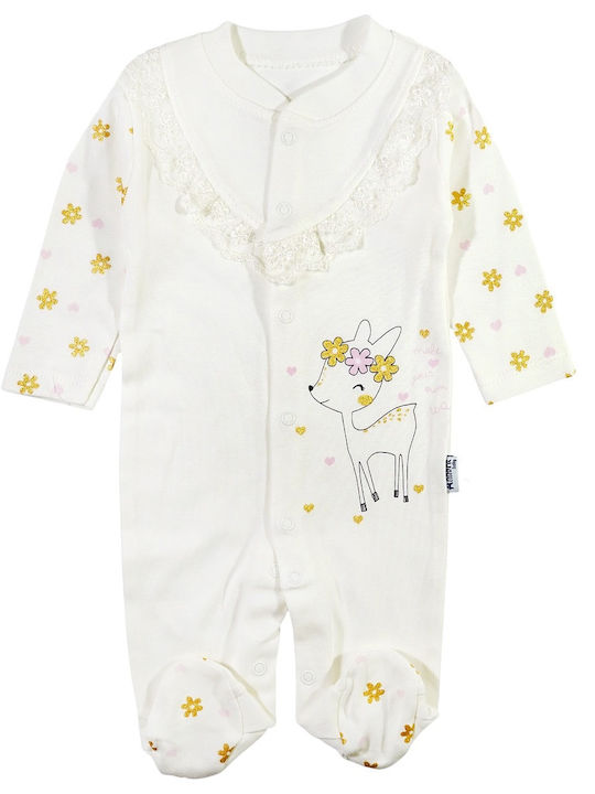 Annora Baby Baby Bodysuit Long-Sleeved Ecru