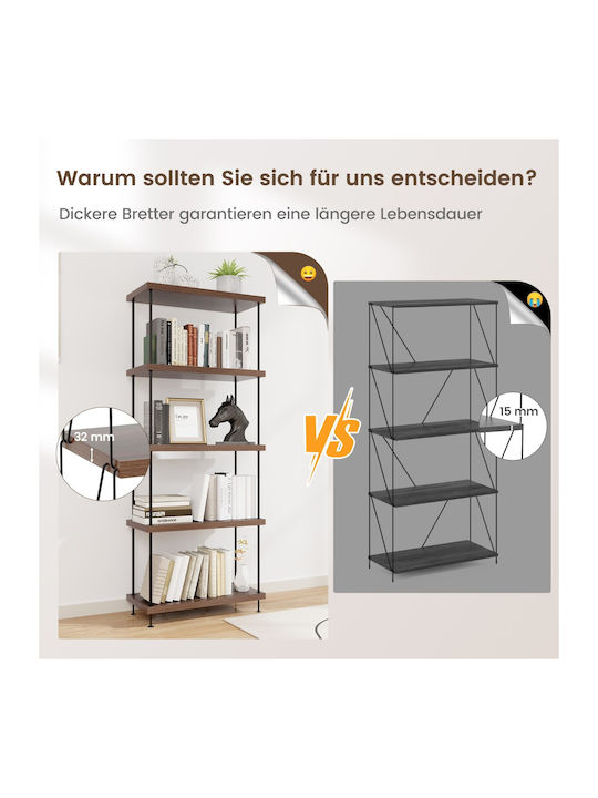 Industrial Bookcase 60x29.5x147cm