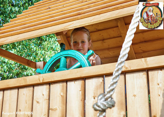 Fungoo Fungoo Holzturm Spielplatzspielzeug mit Kletterfläche Mehrfarbig