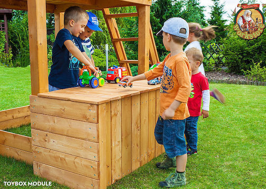 Fungoo Fungoo Holzturm Spielplatzspielzeug mit Kletterfläche Mehrfarbig