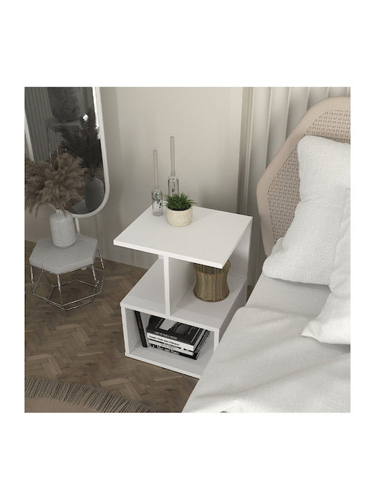 Κομοδίνο Entiero Ξύλινο Λευκό 39.8x35x54.6cm GP042-0270,2