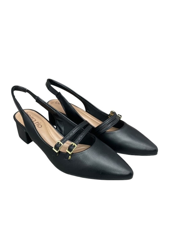 Pumps mit Riemchen Schwarz