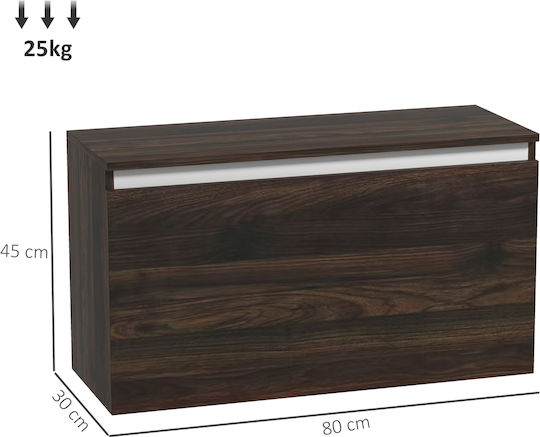 Комод Дървен Кафяв 80x30x45см